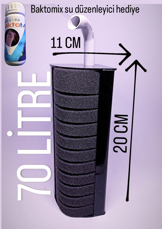 A - Bakto Hamburg Köşe Filtre 70 Litre 100 ml baktomix hediyeli. 1000 TL ve üzeri alışverişlerde kargo ücretsizdir