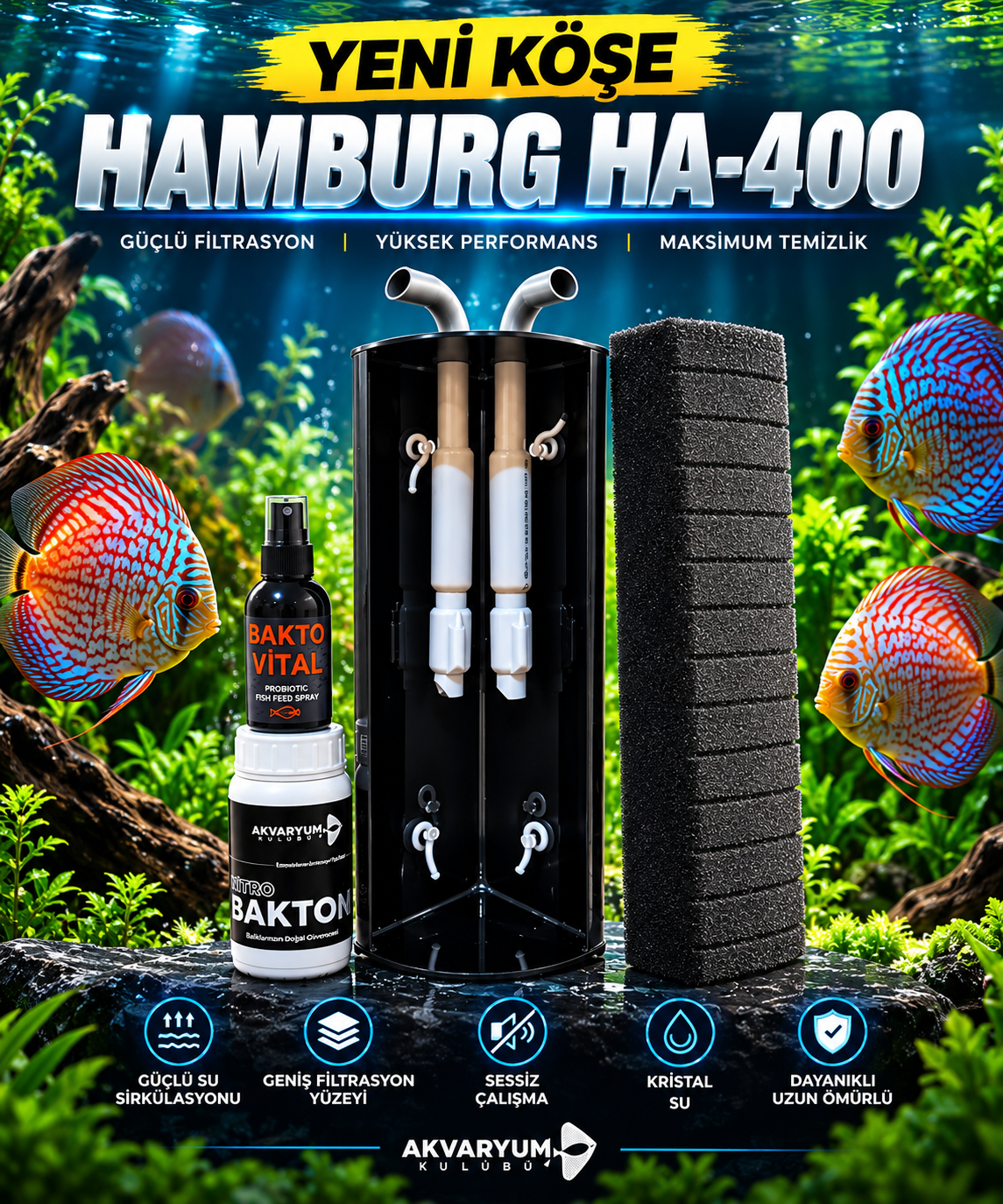 HAMBURG HA-400 Köşe Filtre 40 cm